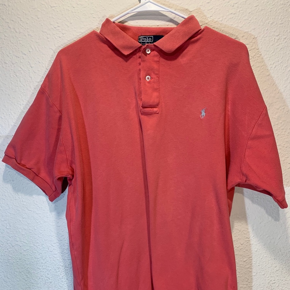 Polo Ralph Lauren MENS  Polo Pink and White